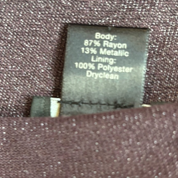 Ann Taylor Cowl Neck Sheath Dress Deep‎ Plum with Sparkle Size L - Picture 13 of 13